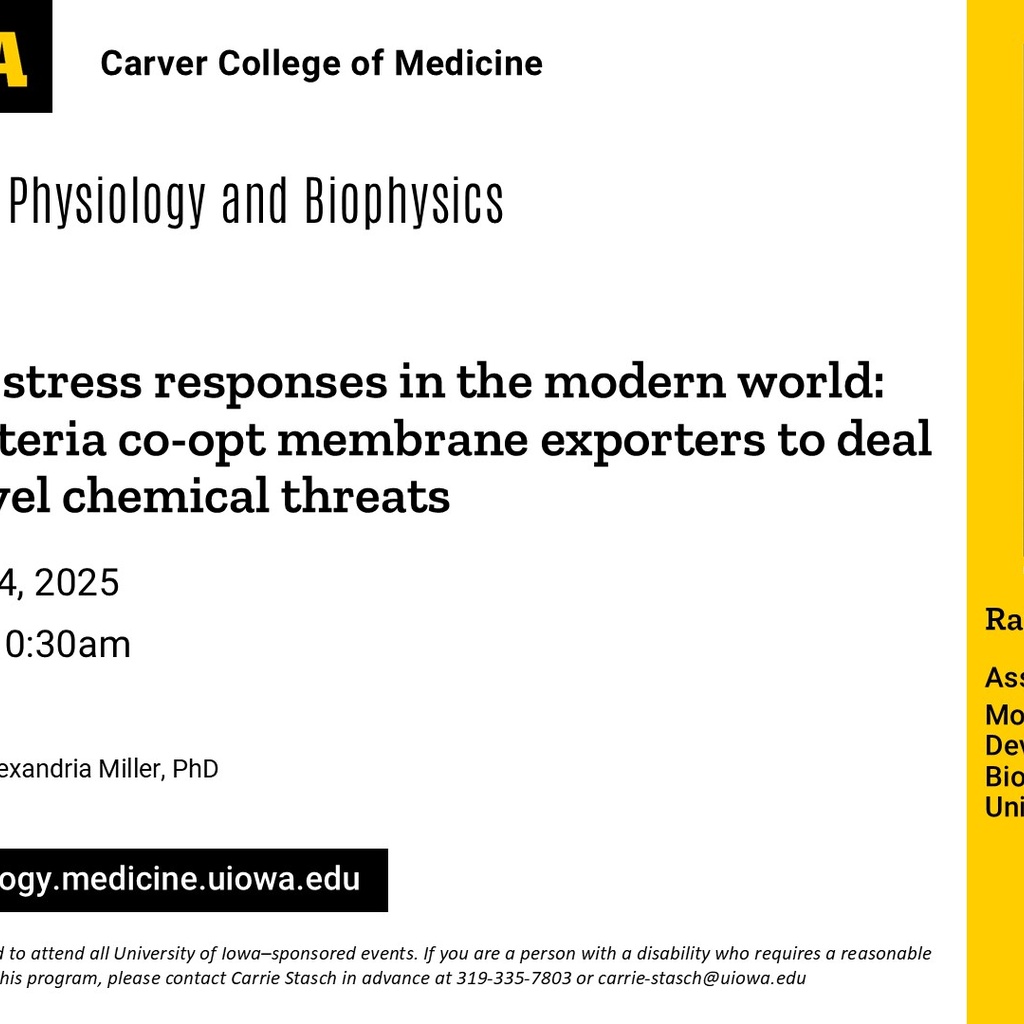 Molecular Physiology and Biophysics Seminar, Randy Stockbridge, PhD promotional image