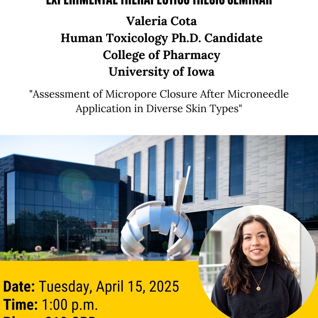 College of Pharmacy PSET Thesis Seminar: Valeria Cota promotional image