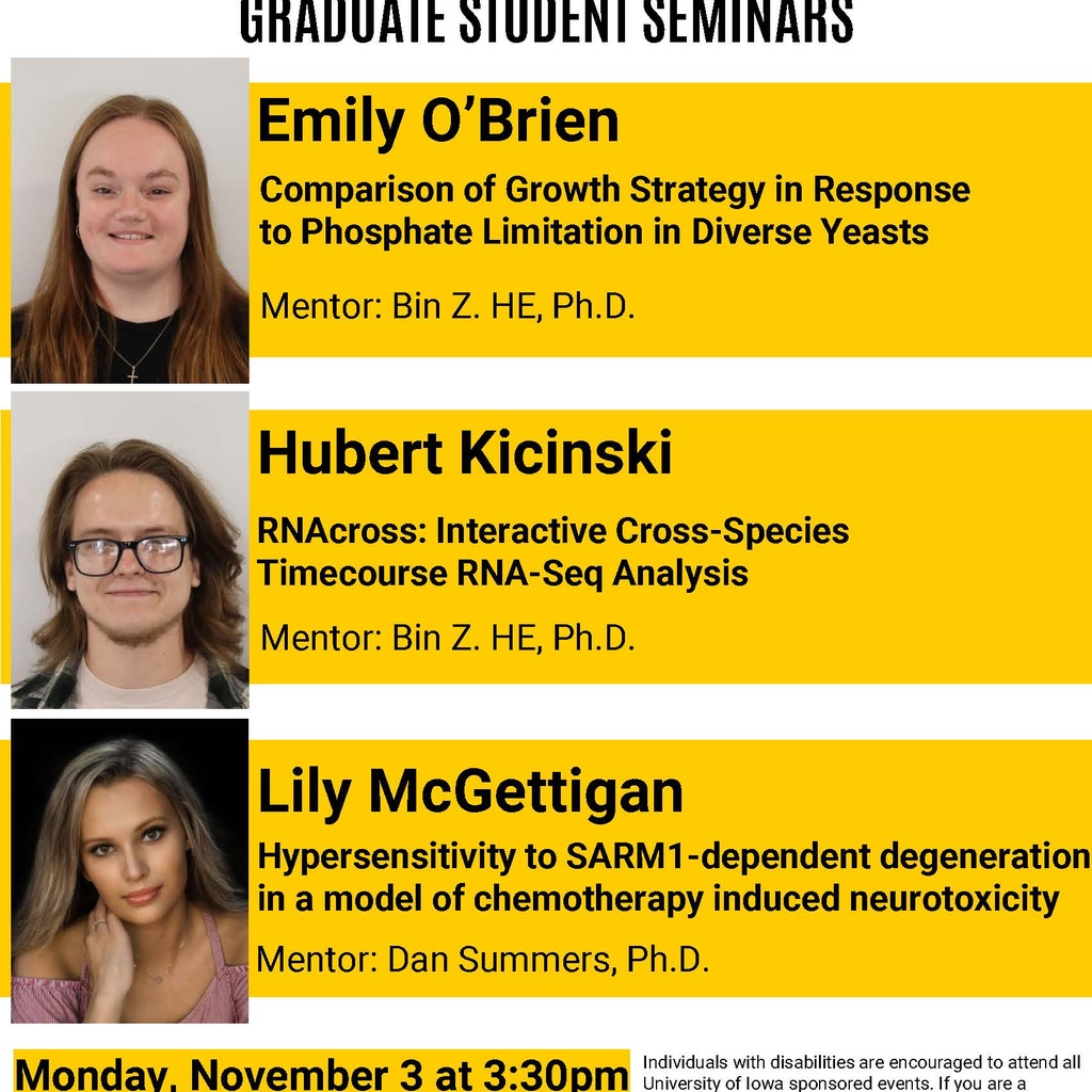 Biology Graduate Student Seminar: "RNAcross: Interactive Cross-Species Timecourse RNA-Seq Analysis" promotional image